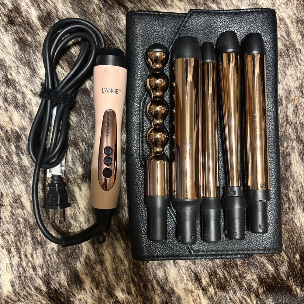 L'ANGE 5-Piece Rose Gold Interchangeable Curling Wand Set